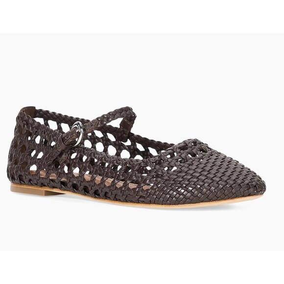 STAUD Shoes - Staud Nell Leather Mary Janes espresso leather flats size 39 New